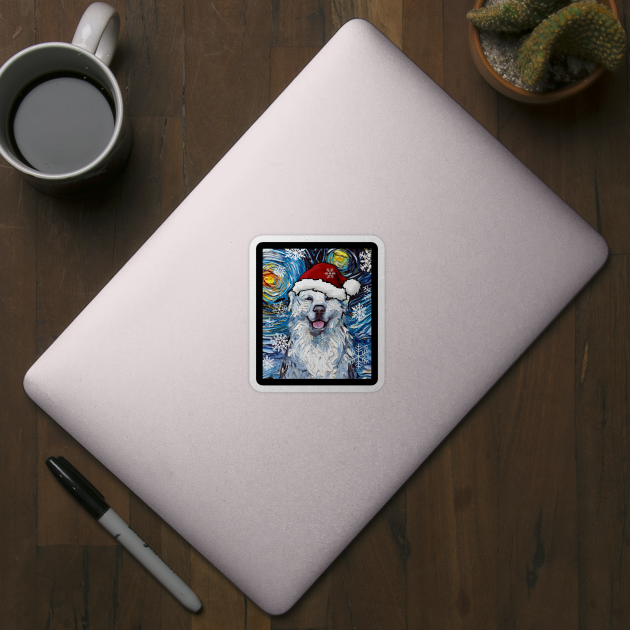 Great Pyrenees Santa by sagittariusgallery